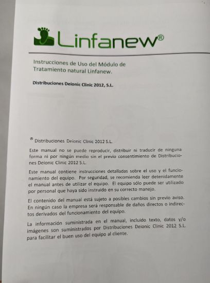 Imagen de EQUIPO LINFANEW PARA HIDROTERAPIA POR OSMOPOLARIZACIÓN