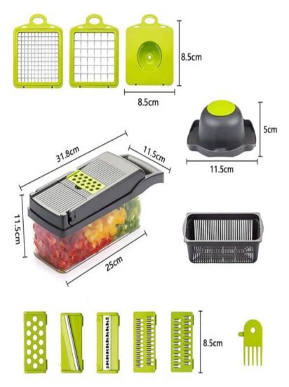 Imagen de Ricolandia Cortador de verduras multifuncional Gris