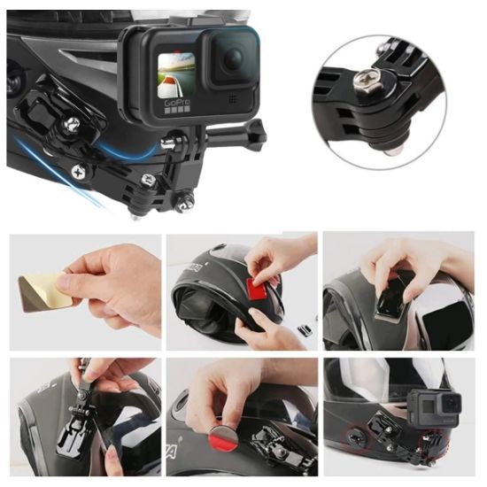 Imagen de SOPORTE BRAZO ACCESORIO MONTAJE CÁMARA DEPORTIVA CASCO MOTO BICI DEPORTE GO PRO SEGURIDAD AUTO 4K
