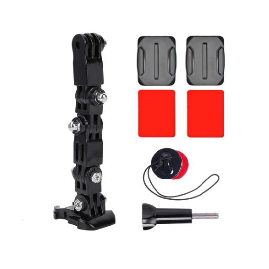 Imagen de SOPORTE BRAZO ACCESORIO MONTAJE CÁMARA DEPORTIVA CASCO MOTO BICI DEPORTE GO PRO SEGURIDAD AUTO 4K