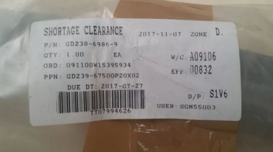Imagen de Support Seal Mid Fwd Dr Iwd , Gd238 6986 9 , Bombardier, Gb