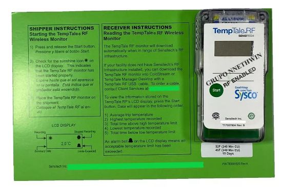 Imagen de 25 Temptale Rf Sensitech Monitor De Temperatura Inalámbrica