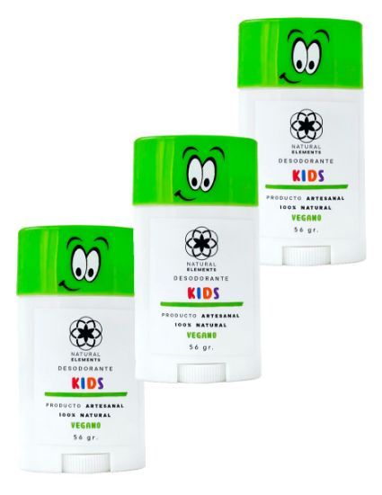Imagen de Desodorante para niños Natural Element Kids en Barra de 56 gr.  3 Piezas