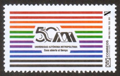 Imagen de Timbre postal: 50 aniversario de la Universidad Autónoma Metropolitana