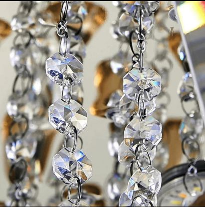 Imagen de 1 Metro De Guirnalda Decorativa De Cristal Octagonal 14mm Y Aro 10mm. 