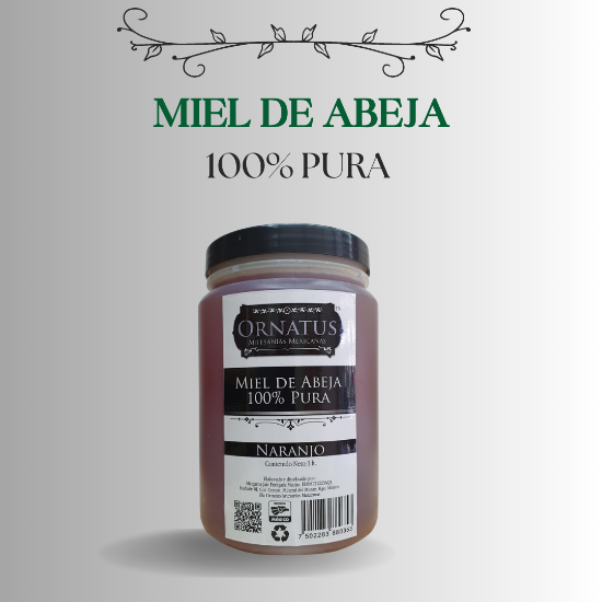 Imagen de Miel de abeja 100% pura producto mexicano grado alimenticio (mantequilla/multiflora/naranjo)*→ 1000 ml 1495 grs