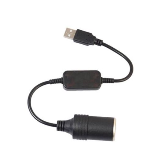 Imagen de Cable enchufe USB adaptador convertidor accesorios electrónicos automóvil 12V auto motos negro