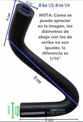 Imagen de 100 Mangueras Conti-tch #08320203044-01 De 5*8*4cm 2 Ø's Dif