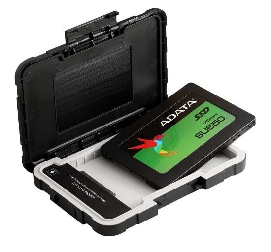 Imagen de Gabinete para disco duro adata ed600 serial ata iii 2.5" negro uso rudo contra agua golpes externo