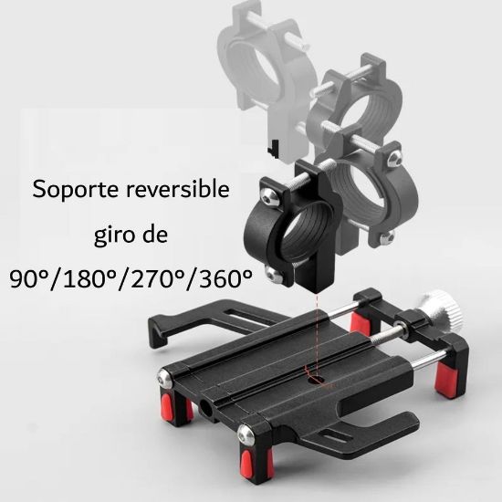 Imagen de Soporte teléfono iphone bicicleta aleación rojo cel navegación GPS metálico moto auto deporte