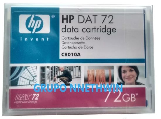 Imagen de 10 Cartuchos De Datos Hp C8010a Dat 72, 170 M, Memoria 72 Gb