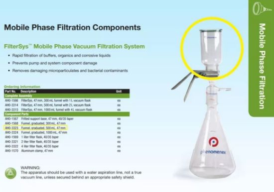 Imagen de Sístema De Filtración Al Vacío Phenomenex Ah0-3323