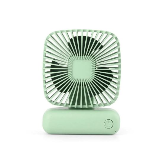 Imagen de Ventilador pequeño verde escritorio hogar Oficina mini portátil tres velocidades Usb silencioso
