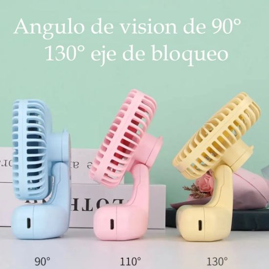Imagen de Ventilador pequeño verde escritorio hogar Oficina mini portátil tres velocidades Usb silencioso