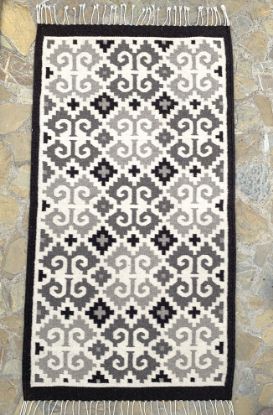 Imagen de Tapete Zapoteco de Lana Natural y Tejido a Mano, 80x150cm 