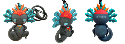 Imagen de Llavero 3D By Mexico Ajolote Iztli  Glitter