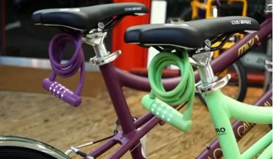 Imagen de Cadena Candado Seguridad Bicicleta Knog Twisted Combo Rojo