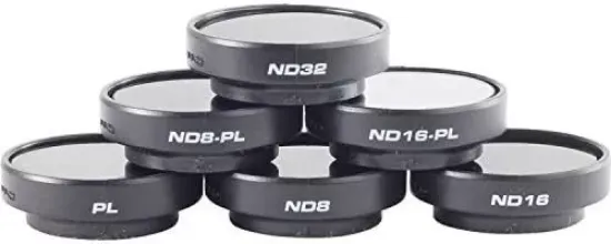 Imagen de Paquete 6 Filtros Polar Pro 3 Nd + 3 Polarizado Hero 4