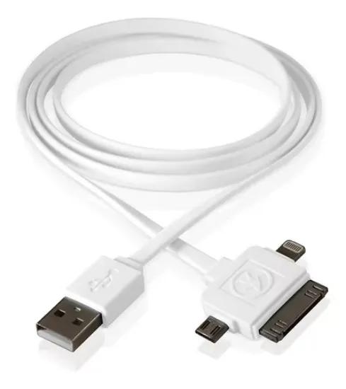 Imagen de Cable Carga 3 En 1 Outdoortech Lightning Micro Usb, 30 Pin