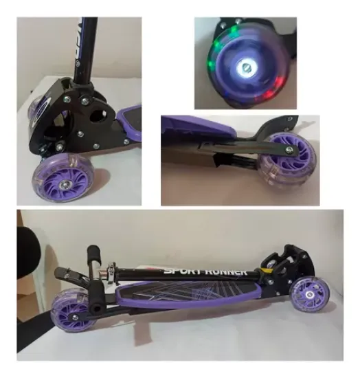Imagen de Patin Scooter Triscooter Llantas Luz Led Speed Runner