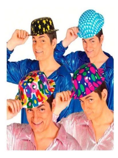 Imagen de 20 Sombreros Gorros Bombin Neon Brillan en Luz Uv Fiesta Batucada Antro Bar Festival Carnaval Fiesta Fluorescente Glow Gorra Evento Boda Cumpleaños