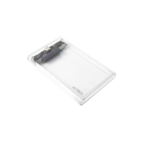 Imagen de Acteck Gabinete de Disco Duro Armor Clear HC430 2.5" SATA Micro-USB B USB 3.0 Transparente