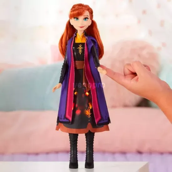 Imagen de Muñeca Ana Aventura De Otoño Luces Vestido Frozen Ii Niñas