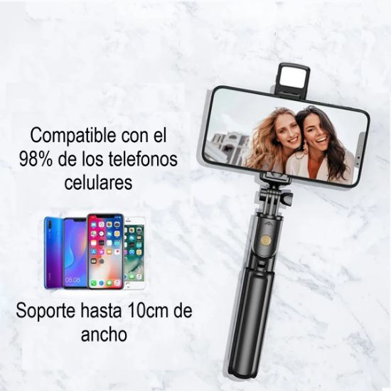 Imagen de Bastón Palo Selfie inalámbrico cámara deportiva soporte trípode Bluetooth extensible iPhone Cel