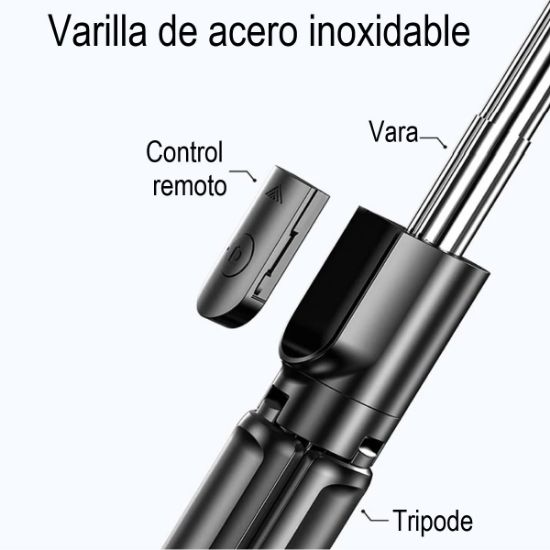 Imagen de Bastón Palo Selfie inalámbrico cámara deportiva soporte trípode Bluetooth extensible iPhone Cel