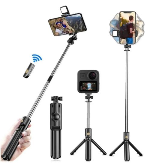 Imagen de Bastón Palo Selfie inalámbrico cámara deportiva soporte trípode Bluetooth extensible iPhone Cel
