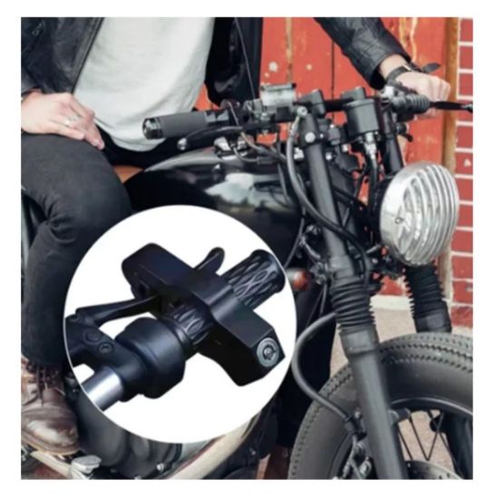 Imagen de Candado antirrobo manillar motocicleta freno tambor vehículo eléctrico negro seguro portátil