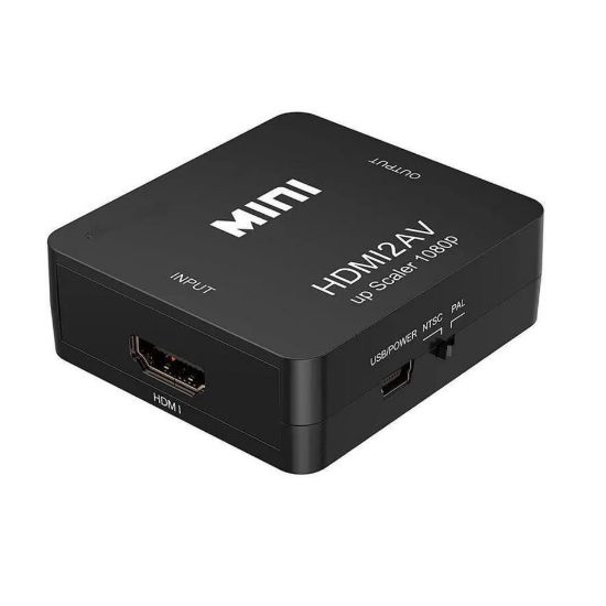 Imagen de Convertidor Adaptador HDMI a RCA 1080p De Audio Y Video tv analógicas tv box negro imagen