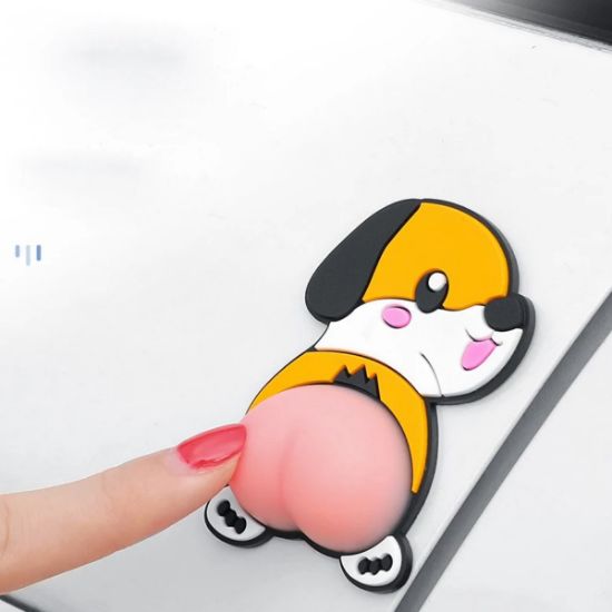 Imagen de Pegatinas multiusos perrito 3D puerta coche evitar colisiones antiarañazos decoración hogar
