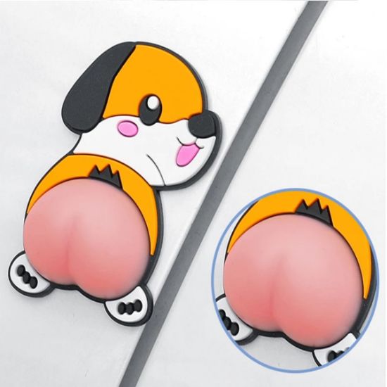 Imagen de Pegatinas multiusos perrito 3D puerta coche evitar colisiones antiarañazos decoración hogar
