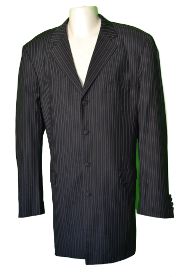 Imagen de Saco Soprano Talla 44 L Hombre Original Negro / Azul A Rayas