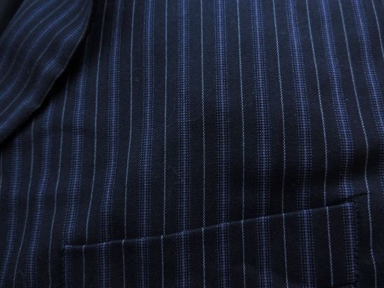 Imagen de Saco Soprano Talla 44 L Hombre Original Negro / Azul A Rayas