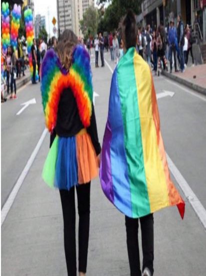 Imagen de Alas Ángel Plumas De Colores Multicolor Bandera Lgbt Marcha Del Orgullo Pride Gay