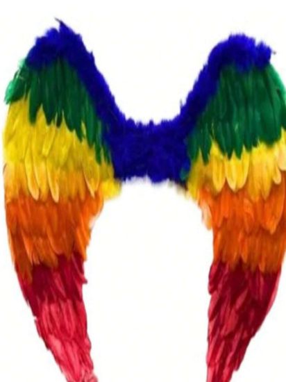 Imagen de Alas Ángel Plumas De Colores Multicolor Bandera Lgbt Marcha Del Orgullo Pride Gay