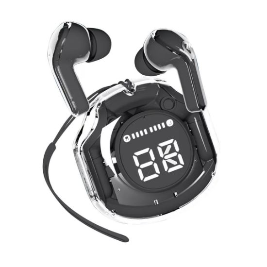 Imagen de Audífonos negro auriculares inalámbricos TWS Bluetooth deportivos juegos reducción de ruido táctil