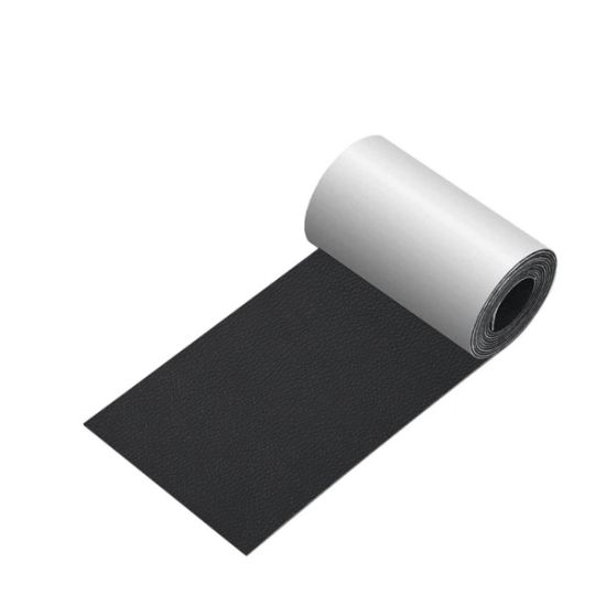 Imagen de Cinta parche 30cm negro reparación cuero autoadhesiva pegatinas asientos coche bolsas muebles