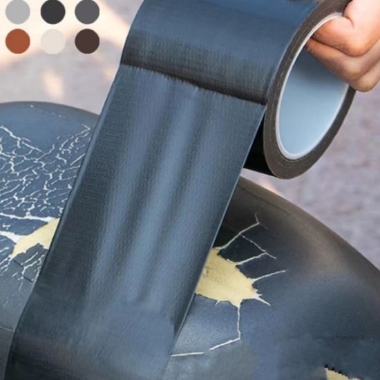 Imagen de Cinta parche 30cm negro reparación cuero autoadhesiva pegatinas asientos coche bolsas muebles