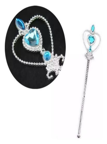 Imagen de Ricolandia Trenza De Elsa,  De Frosen Con Corona Y Varita 
