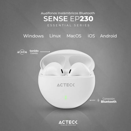 Imagen de Audífonos Inalámbricos Bluetooth In Ear Sense EP230 Esential Series música portátiles manos libres