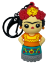 Imagen de By Mexico Llavero 3D Muñeca Floreada 