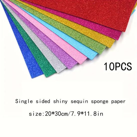 Imagen de 10 Hojas Foamy Diamantado A4 Colores 30x20cm