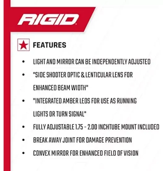 Imagen de Rigid Industries - Juego De Luces Led Reflectantes: Espejo