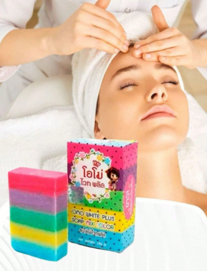 Imagen de 6PZ Jabón Aclarante Tailandés Soapmix Color Omo White Plus