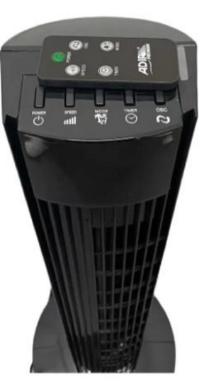 Imagen de Ventilador De Torre Silencioso Giratorio Con Control Remoto