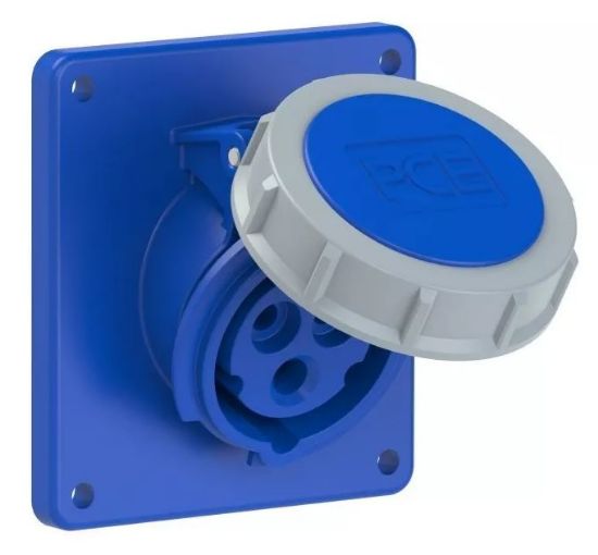 Imagen de Pce Cee Enchufe Base De Empotrar Inc 4132-6tt 16a 3p 6h Ip67