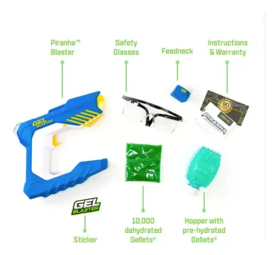 Imagen de Pistola Gel Blaster Piranha Lanzador Hydrogels Orbitz Agua